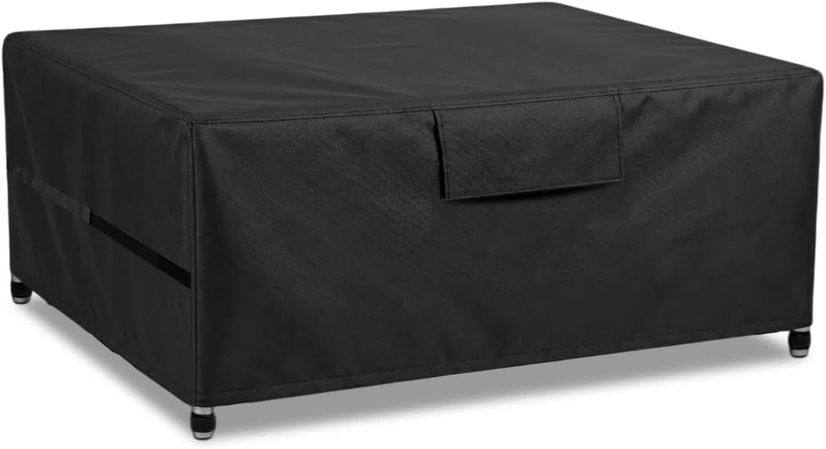 AWNIC Copertura Tavolo Esterno Impermeabile, Resistente ai Raggi UV Resistente allo Strappo Copertura per Mobili da Giardino, Telo Oxford Telo Copri Tavolo Esterno 275x180x85cm
