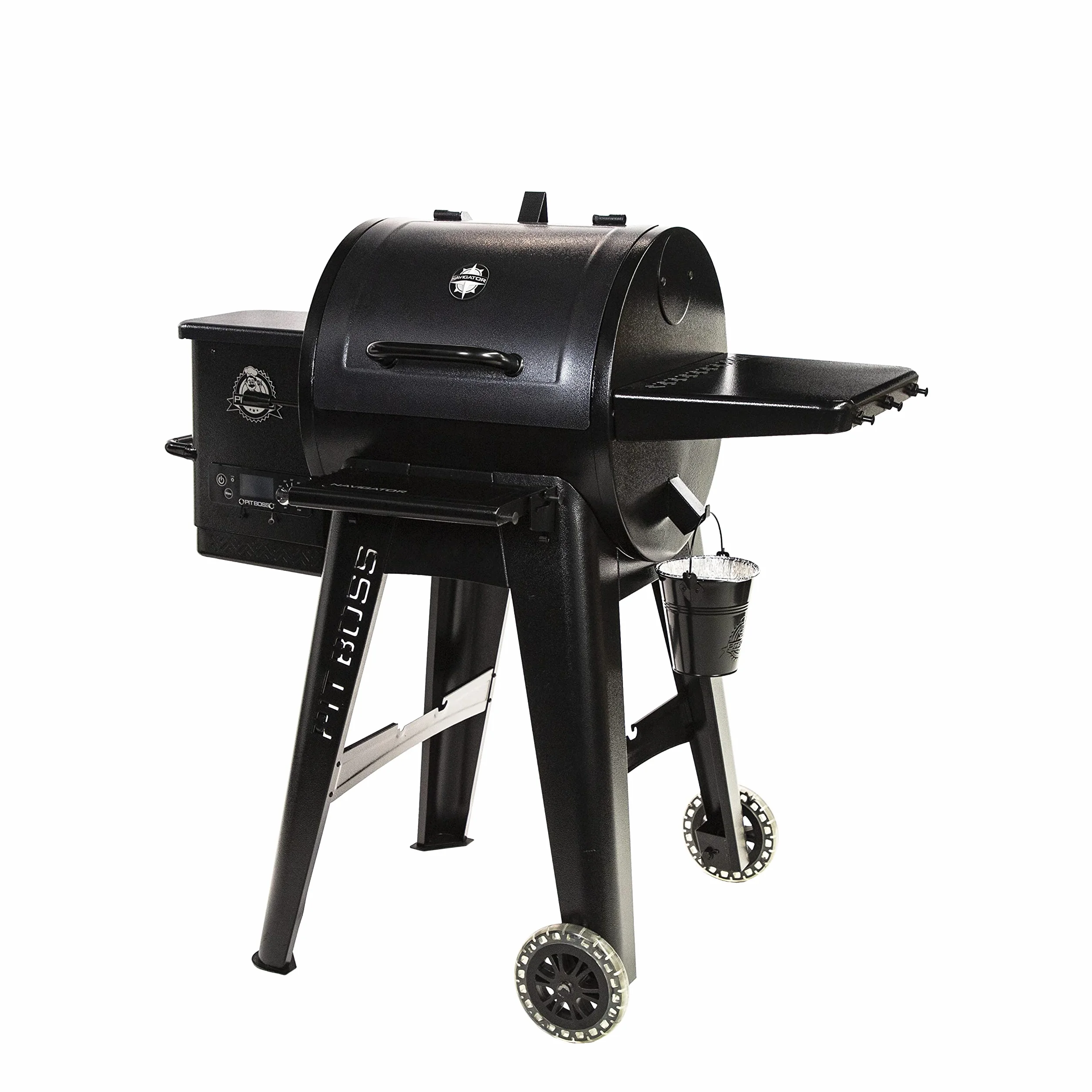 Pit Boss Navigator Series Grill e forno per affumicatura 260 gradi ripiano pieghevole rivestito in porcellana