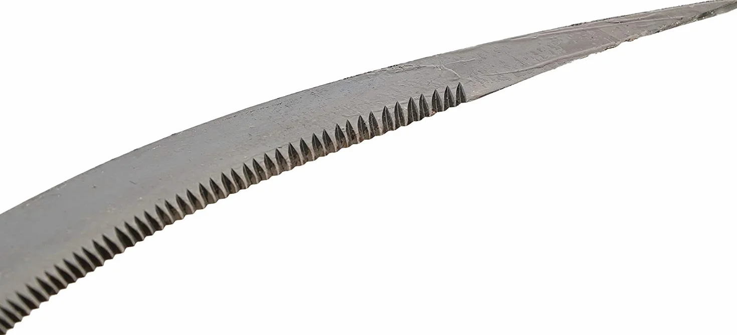 Falcetto , Falce classico manico legno , e lama seghettata lunga 16" ( 40cm )