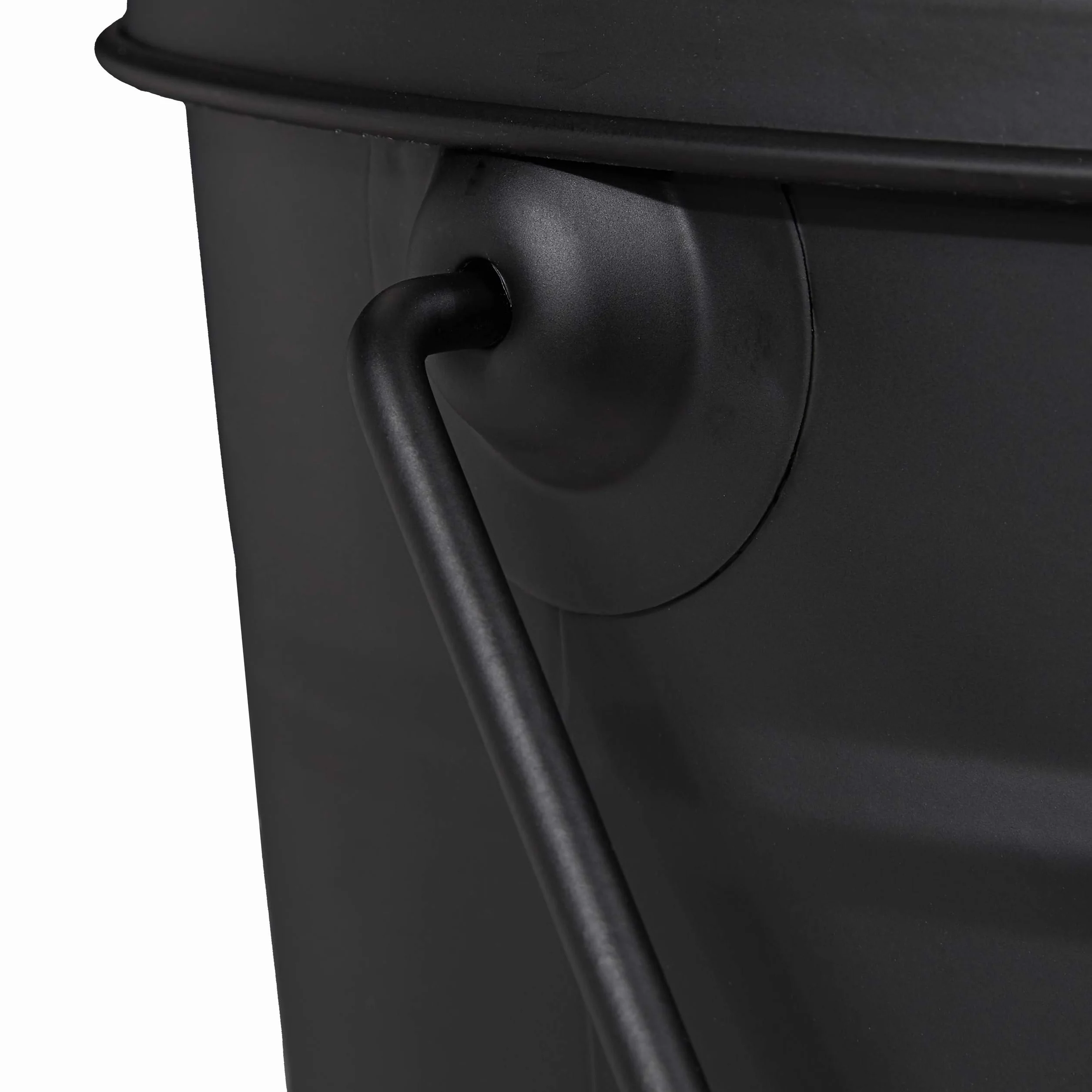 Relaxdays Secchio per Cenere con Coperchio, per Raffreddare & Trasportare Carbone Bollente, Camino & Stufa, 12 l, Nero