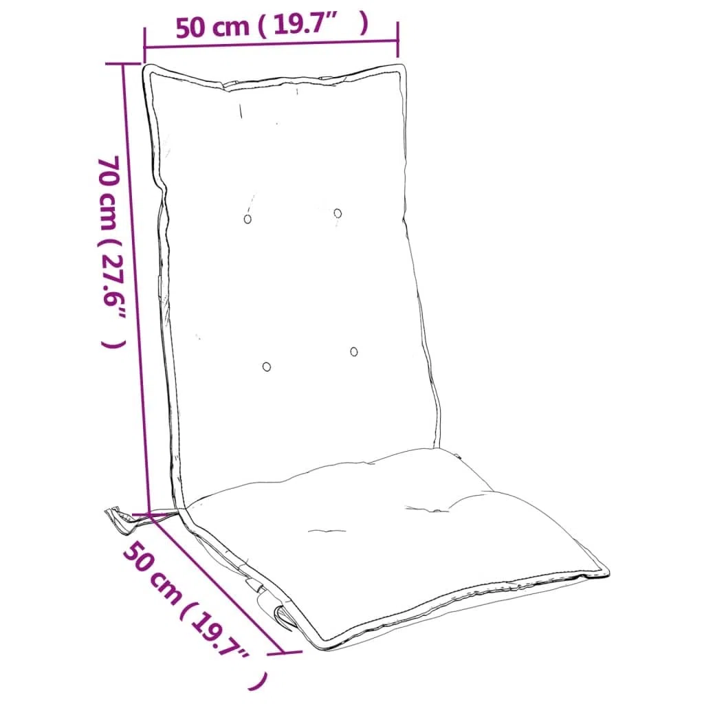 vidaXL Cuscini Sedia Schienale Alto 6 pz Tessuto Oxford Motivo Foglie