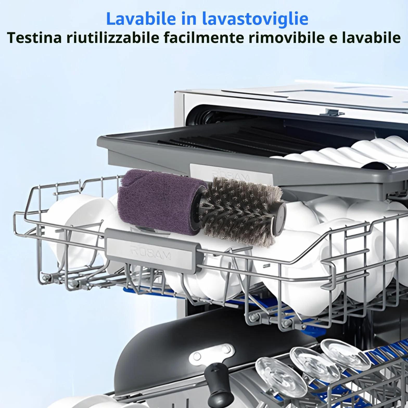 Spazzola elettrica ricaricabile senza fili per pulizia griglia testina acciaio inossidabile 3 velocità 90 minuti