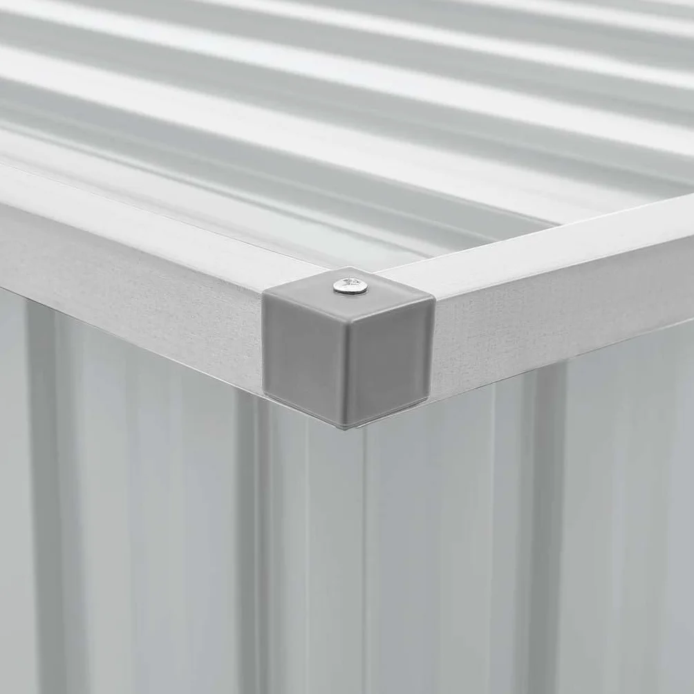 vidaXL Baule da Giardino Grigio 129x67x65 cm
