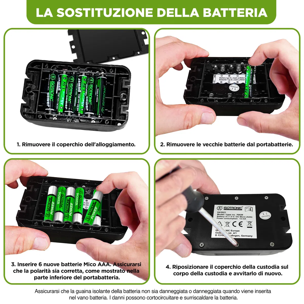 ISOTRONIC dissuasore uccelli ultrasuoni piccioni passeri gabbiani corvi batteria balconi tetti giardini raggio 40m² 3 unità efficace esterno protezione difesa stop volatili ecologico mobile