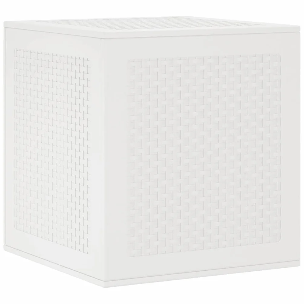 vidaXL Scatola di Stoccaggio Bianco 55x53x57 cm Polipropilene da Giardino e Terrazza Resistente alle Intemperie