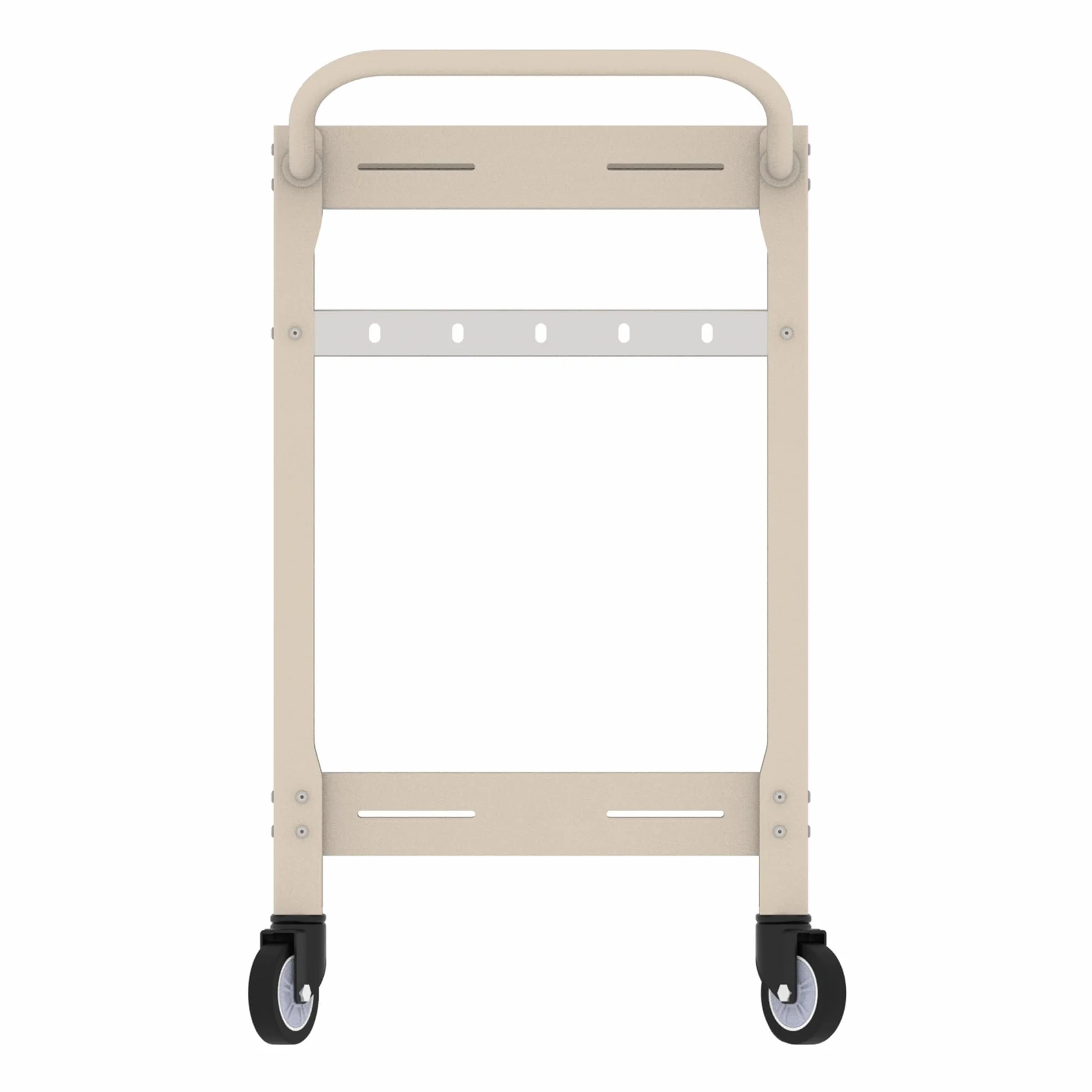 Casa.pro Carrello Portavivande da Giardino in Acciaio con 2 Ripiani 72x77x38 cm Champagne