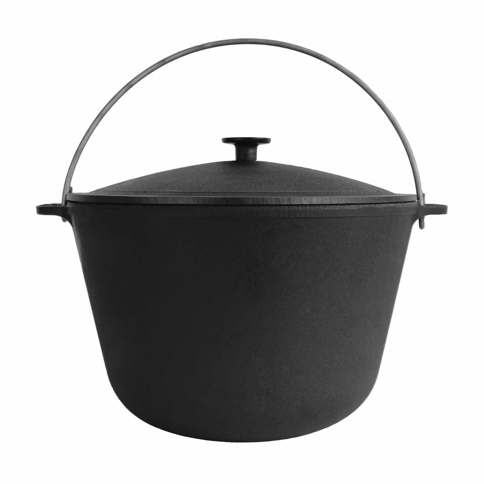 4BIG.fun Calderone 6L in ghisa pentola | Kazan con coperchio | Ghisa casseruola rotonda con coperchio | Asia Wok Kasan per fornelli a induzione, Cucina, Campeggio, Giardino, Barbecue