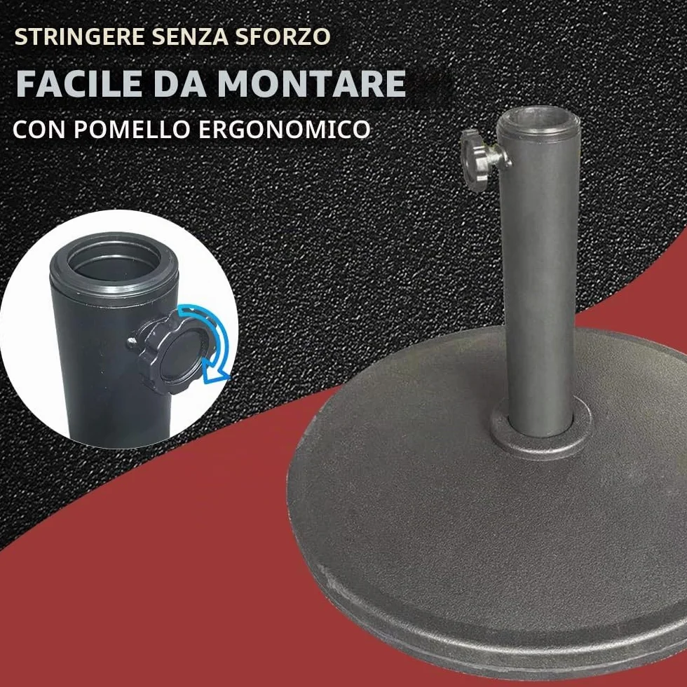 RAM Online Base per ombrellone Nero 5060459958852