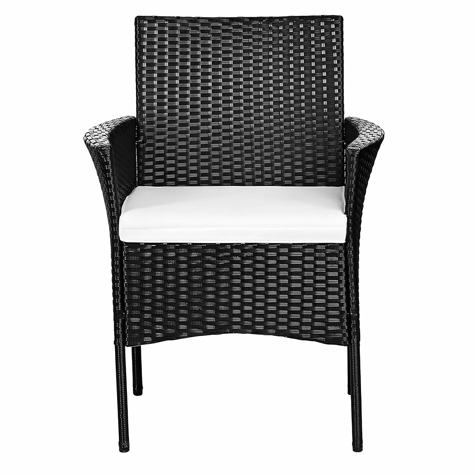 PARAMAISON Set di 4 Cuscini da Esterno per Salottino in Rattan, Sfoderabile Imbottito | 58x51x5cm Beige