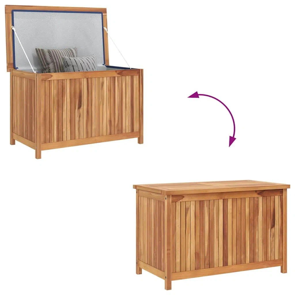Generico Baule da Giardino 90x50x58 cm in Legno Massello di Teak,Mobili da Giardino,Cassapanche da esterno-315380