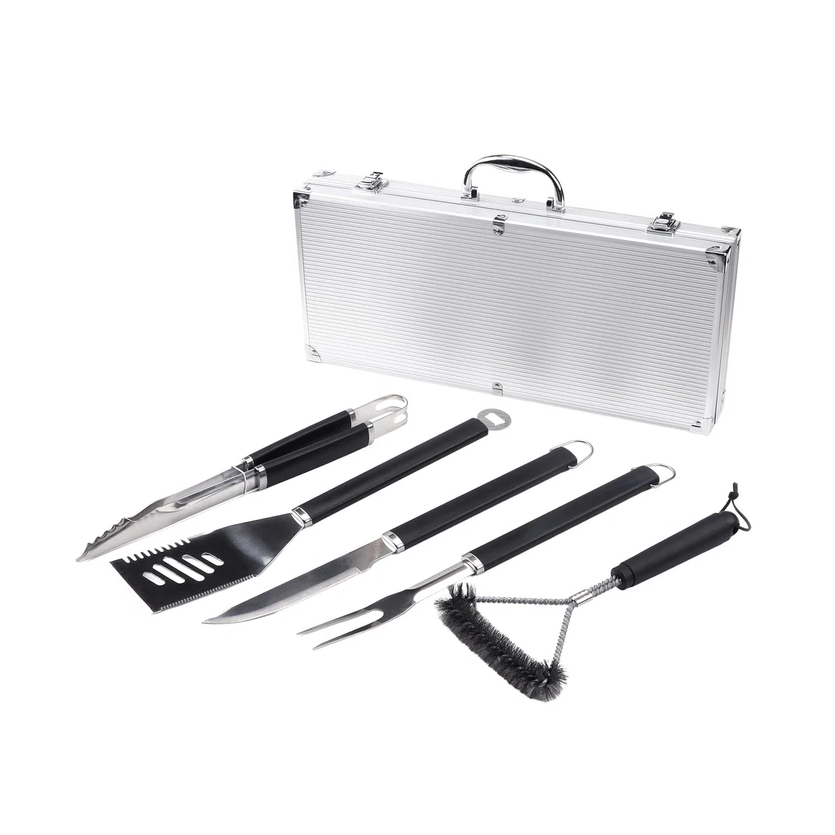 Amig Valigetta per Barbecue Acciaio Inossidabile Set Completo Utensili con Custodia AM01