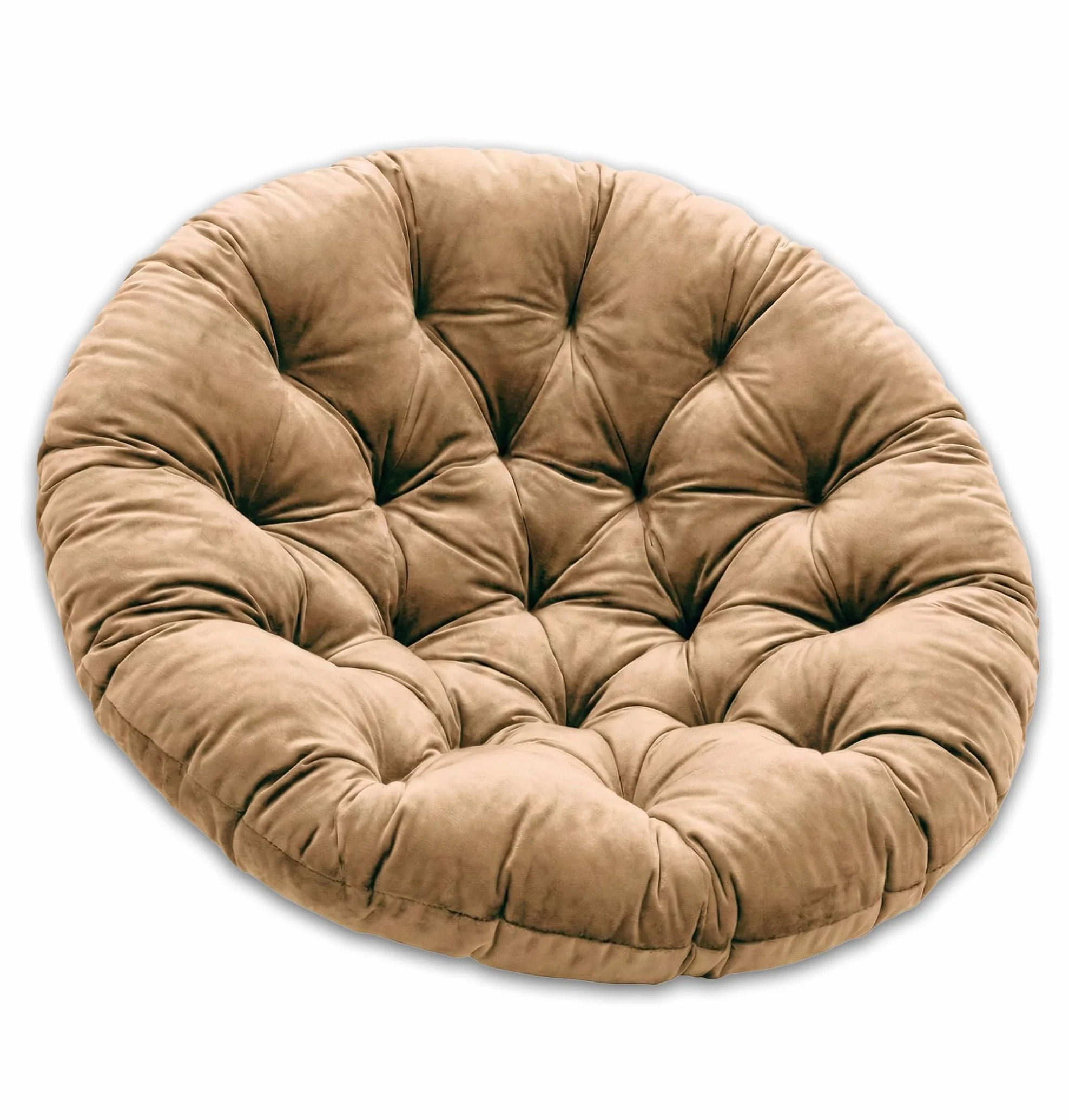 SuperKissen24. Cuscino per Sedie sospese, Sedia a Dondolo Sospesa - Guanciale per Poltrona Sospesa - Cuscino Morbido - Cuscino Rotondo - Cuscini per Dondolo Appeso - Beige