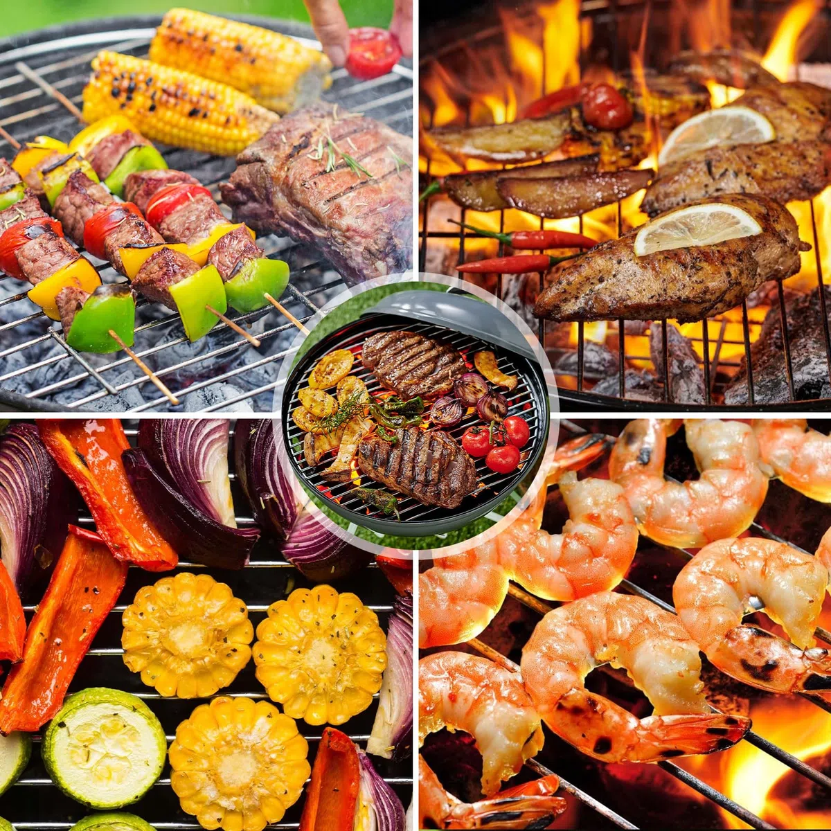 Griglia per Barbecue Rotonda in Acciaio Inossidabile Ø54,5 cm per griglia weber 57 cm, pezzi di ricambio per griglia tonda per barbecue weber 57 cm, One-Touch, Master-Touch - non pieghevole