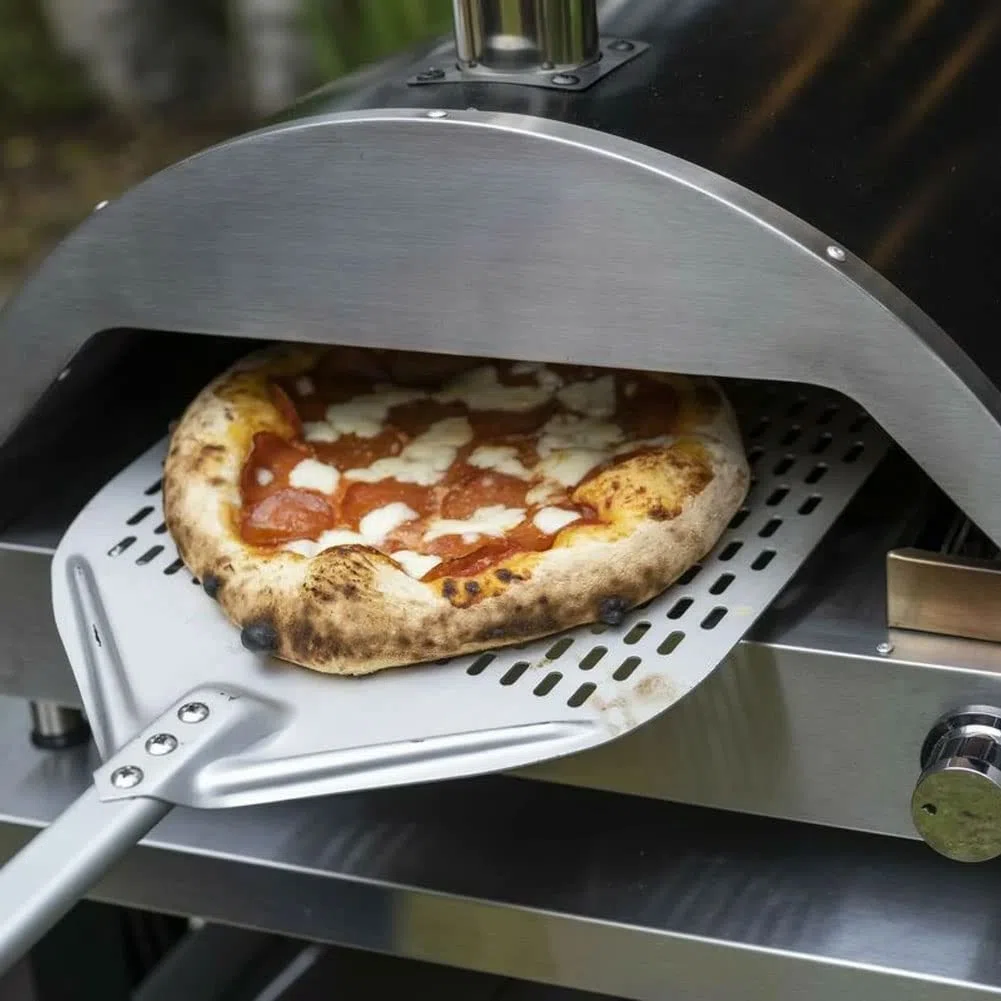 Shally Dogan Forno per Pizza Vomero 16 a Gas 500°C Acciaio Inossidabile con Pietra in Cordierite Cottura su 3 Lati