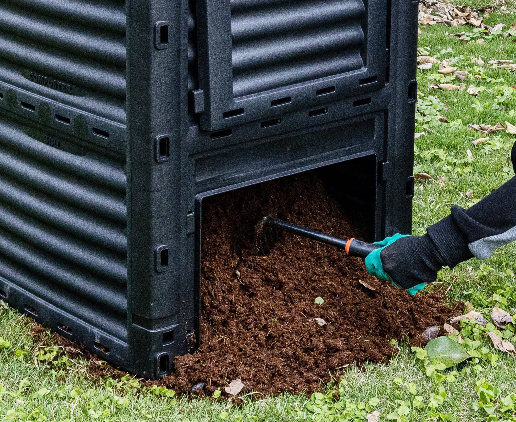 Linea Garden Friend Composter 300 Lt Polipropilene Resistente alle Intemperie Verde