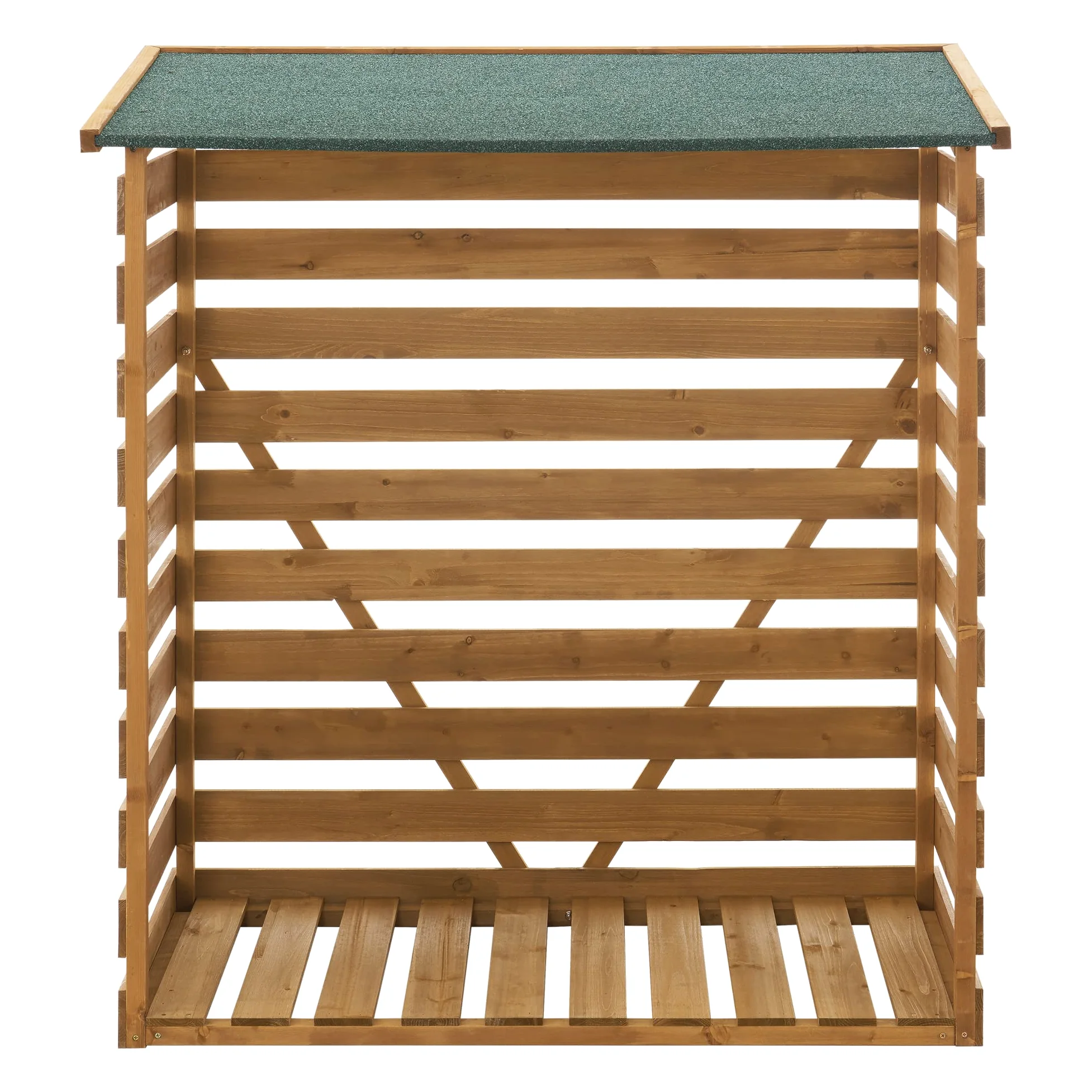 Legnaia da Esterno Abete con Tetto in Bitume Deposito Coperto per Legna da Ardere 123 x 116 x 64 cm