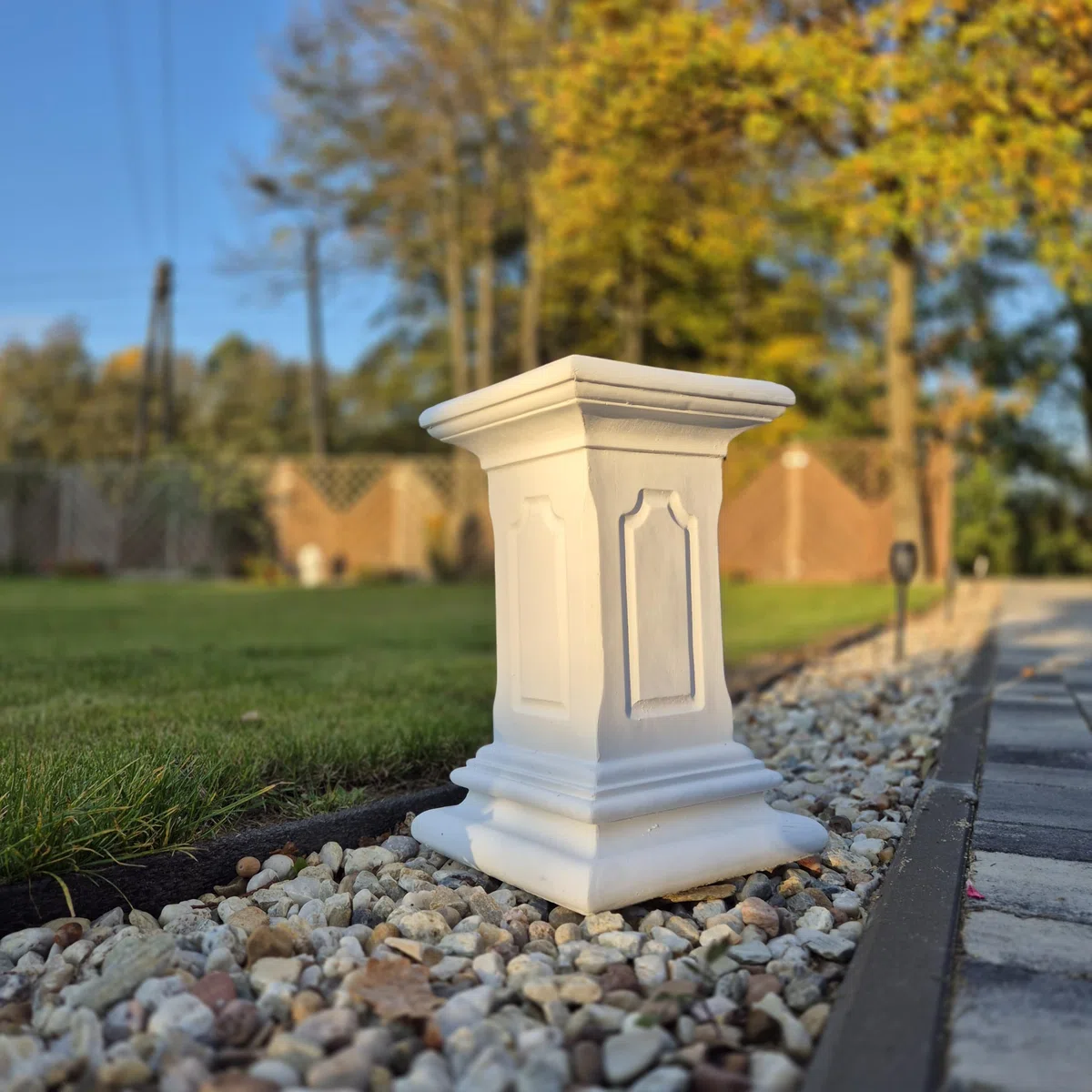 FABRIQ Colonna da 40 cm bianco 25 kg pietra giardino resistente alle intemperie gelo