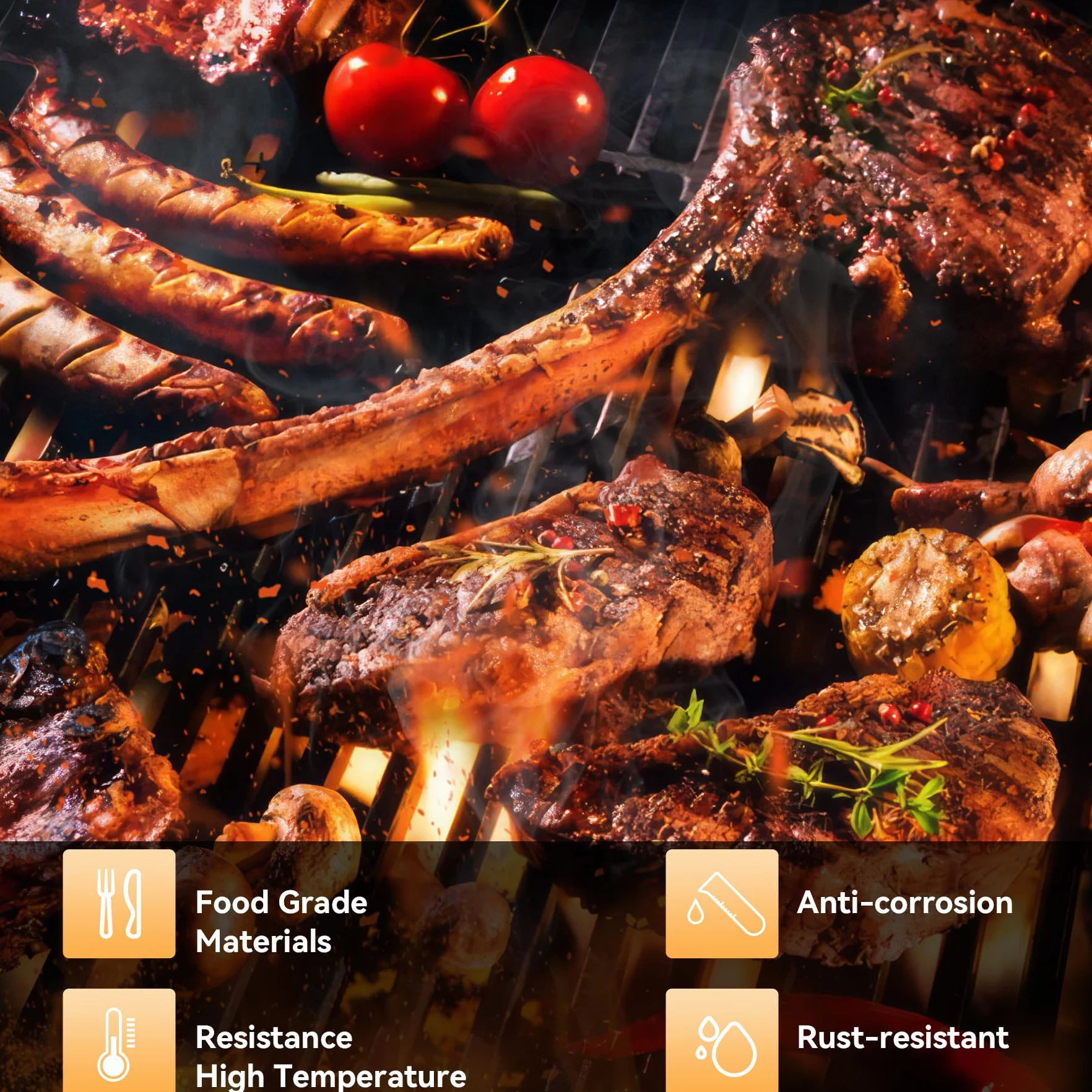Griglie in ghisa da 44,5 x 30 cm 7638 per barbecue Weber Spirit 300 Serie E310, E320, E330, S310, S320, S330, SP320 (con pulsanti anteriori), 7527 7639 Griglia per barbecue a gas RÖSLE VIDERO G3