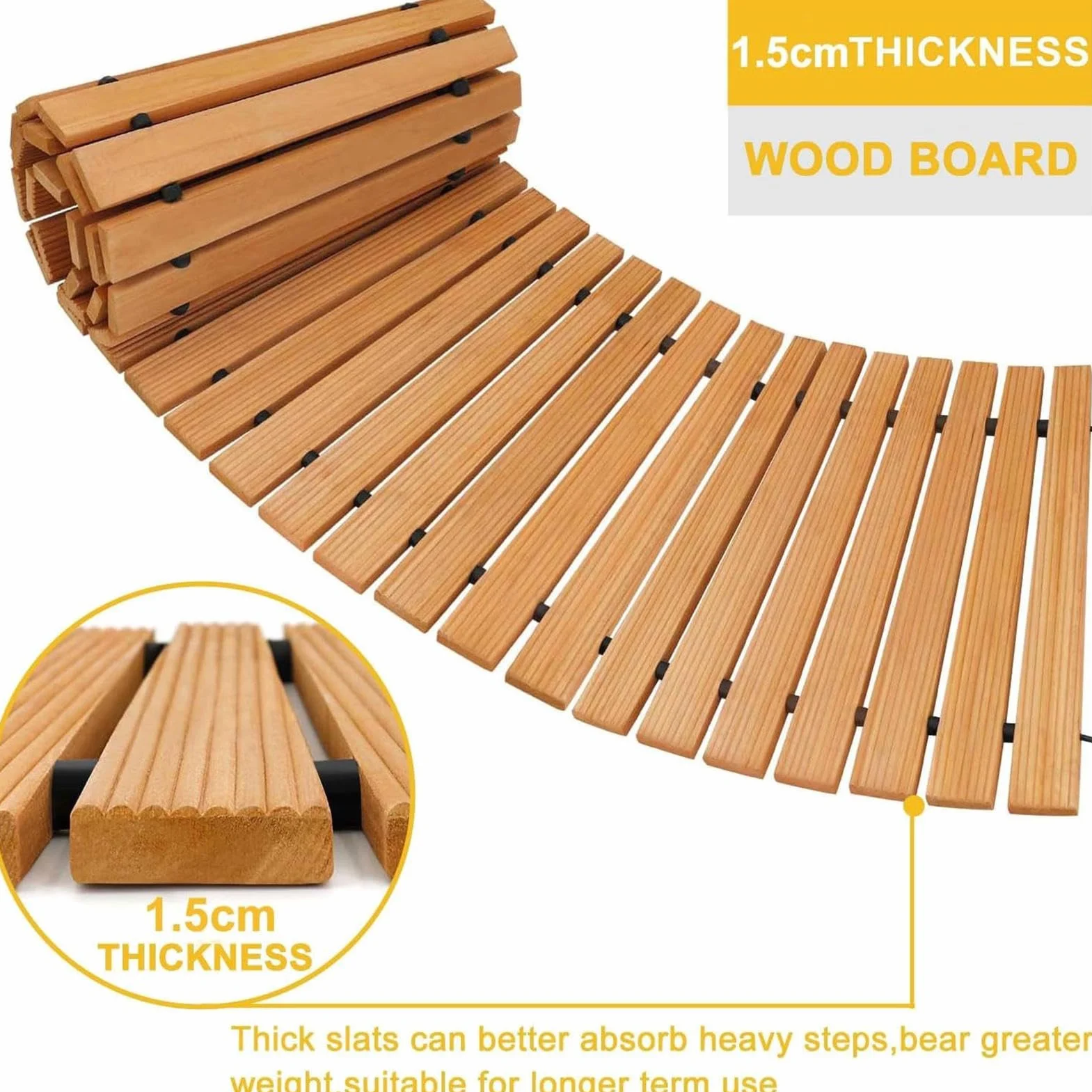 Passerella in legno, resistente alle intemperie, antiscivolo, per esterni, per cortile, campeggio, patio, ingresso, piscina, giardino, casa, giardinieri, paesaggisti