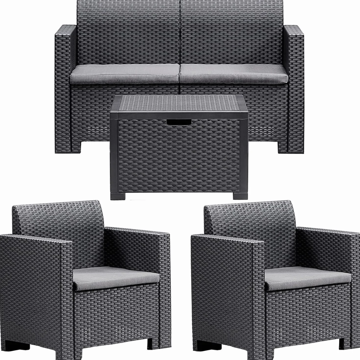BICA 9067.4 Nebraska 2 Salottini 281 x 155 x 79 cm Antracite