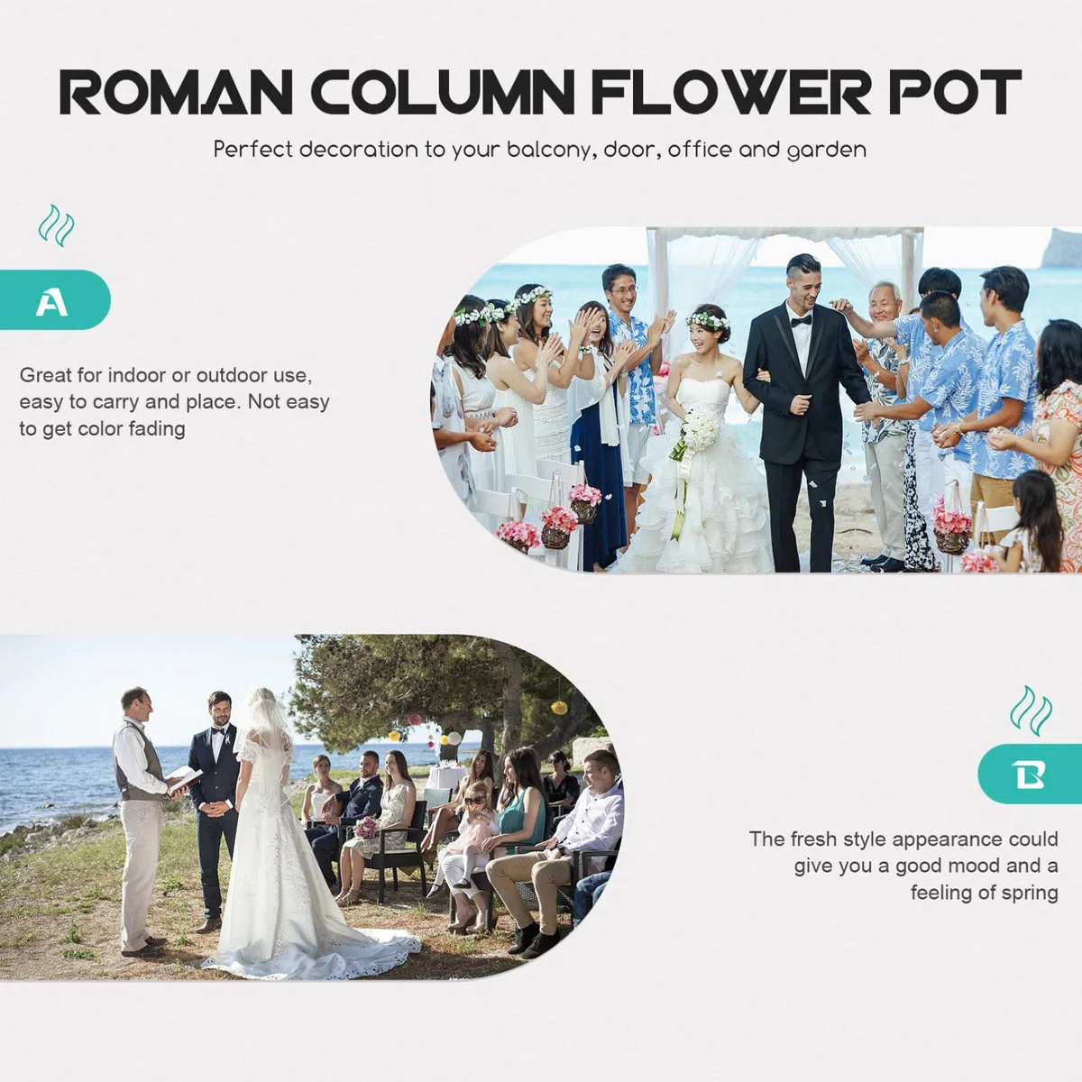 BESPORTBLE Colonna Romana Decorativa Stile Retro Per Matrimoni Statue Eleganti Per Giardino Decorazioni Esterne