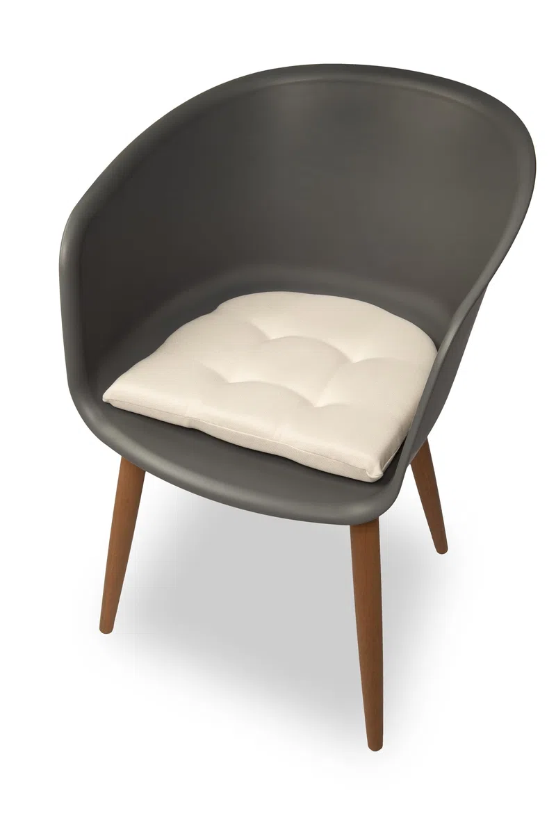Sunnypillow Set da 4 Cuscini Sedie Cucina 40x40x5cm Seduta Interno Esterno Giardino Cremoso