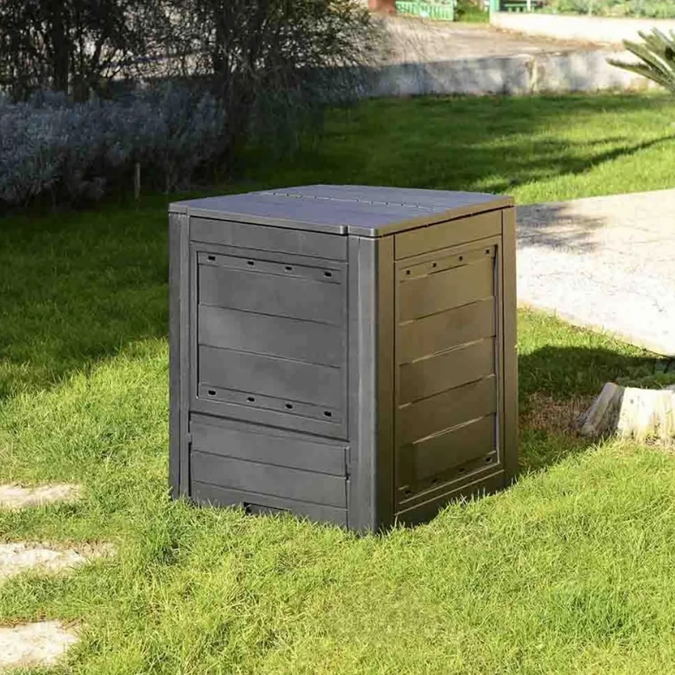 Compostiera da Giardino per Rifiuti Organici, resistente alle intemperie e raggi UV