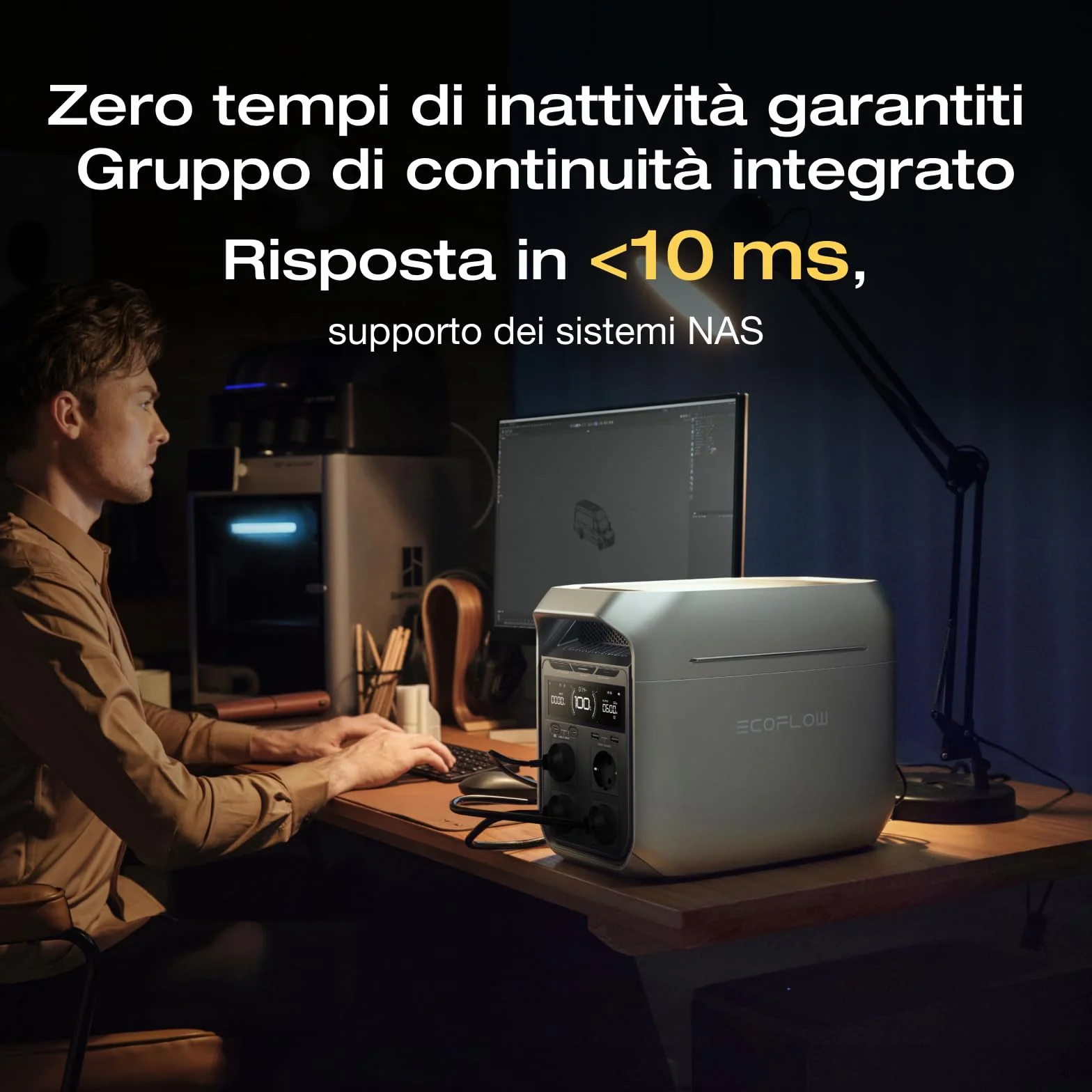 EcoFlow Centrale elettrica portatile DELTA 3 Plus 1024Wh LFP 1800W Ricondizionato