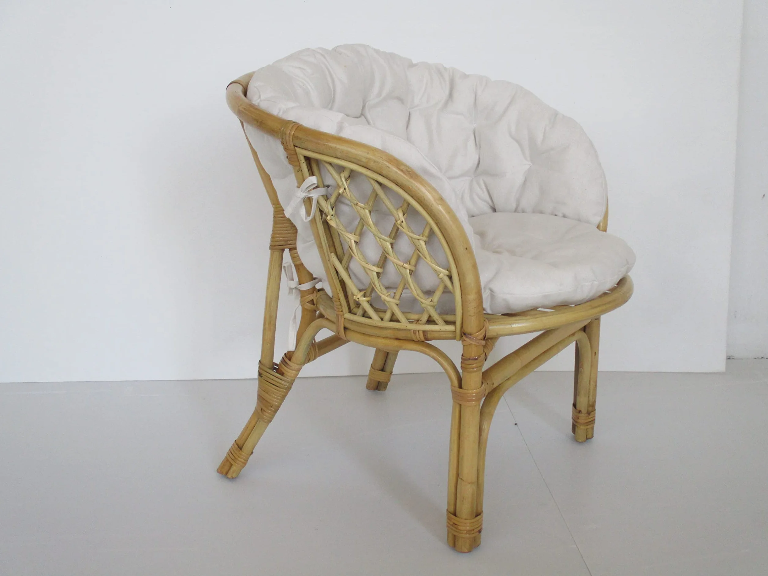 poltrona in vimini rattan naturale con cuscini per esterno ed interno cm 71x66x74 H cuscini in cotone di ottima qualità salotto