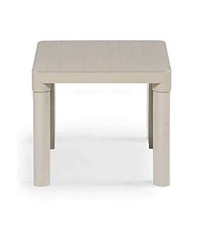 ALTIGASI Tavolo Basso Resina 47x47x38H CM Tortora Esterno Made in Italy