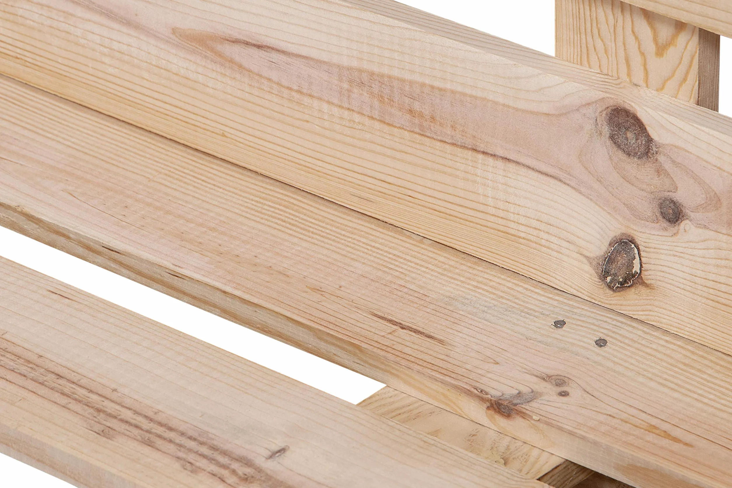 Divano di pallet levigato e spazzolato, per interni ed esterni, poltrona/divano per patio (120 x 60 cm, finitura grezza)