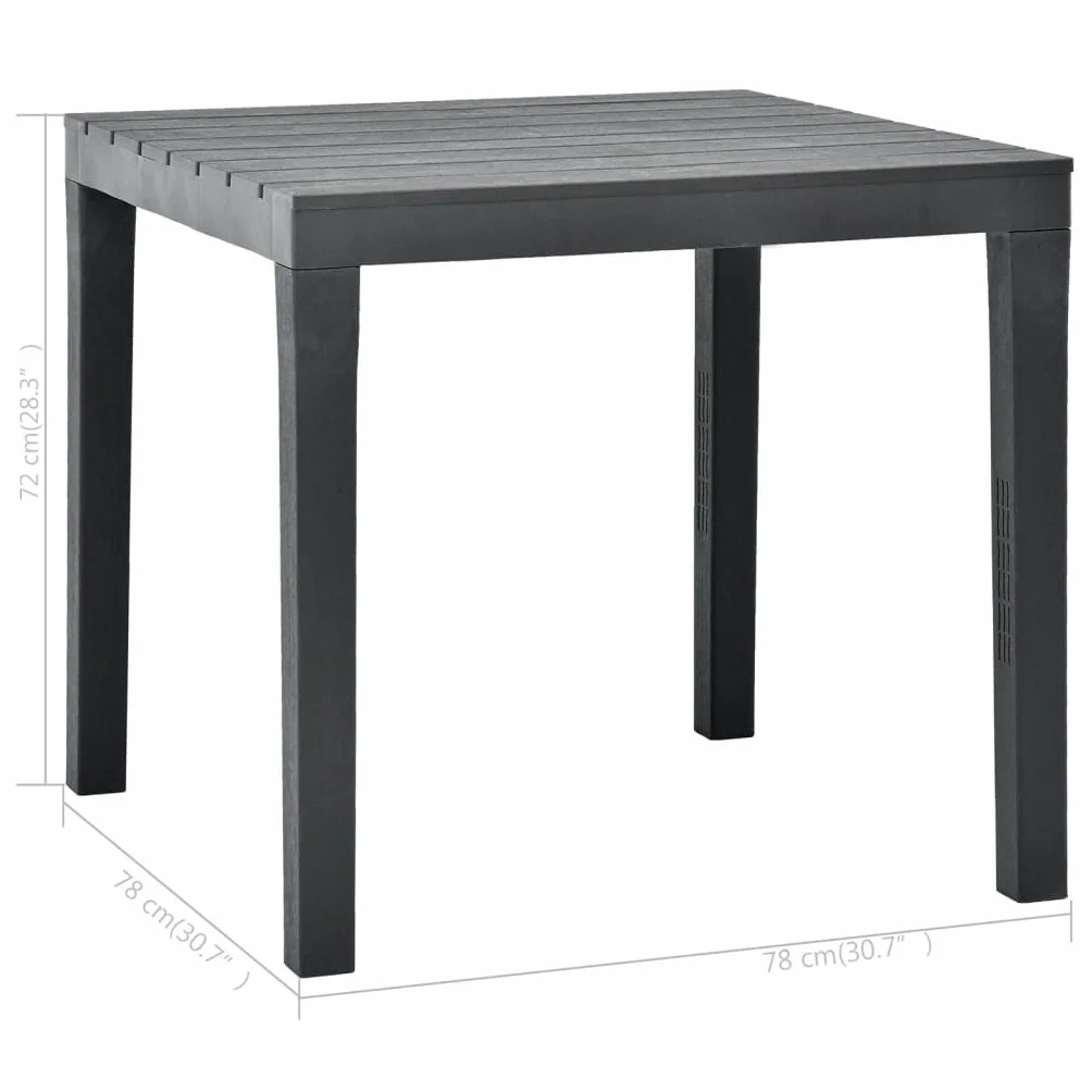 Tavolo ANTRACITE BALI 78x78x72
