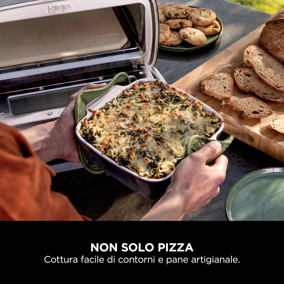 Ninja Artisan Forno elettrico per pizza e friggitrice ad aria MO201EU 30 cm