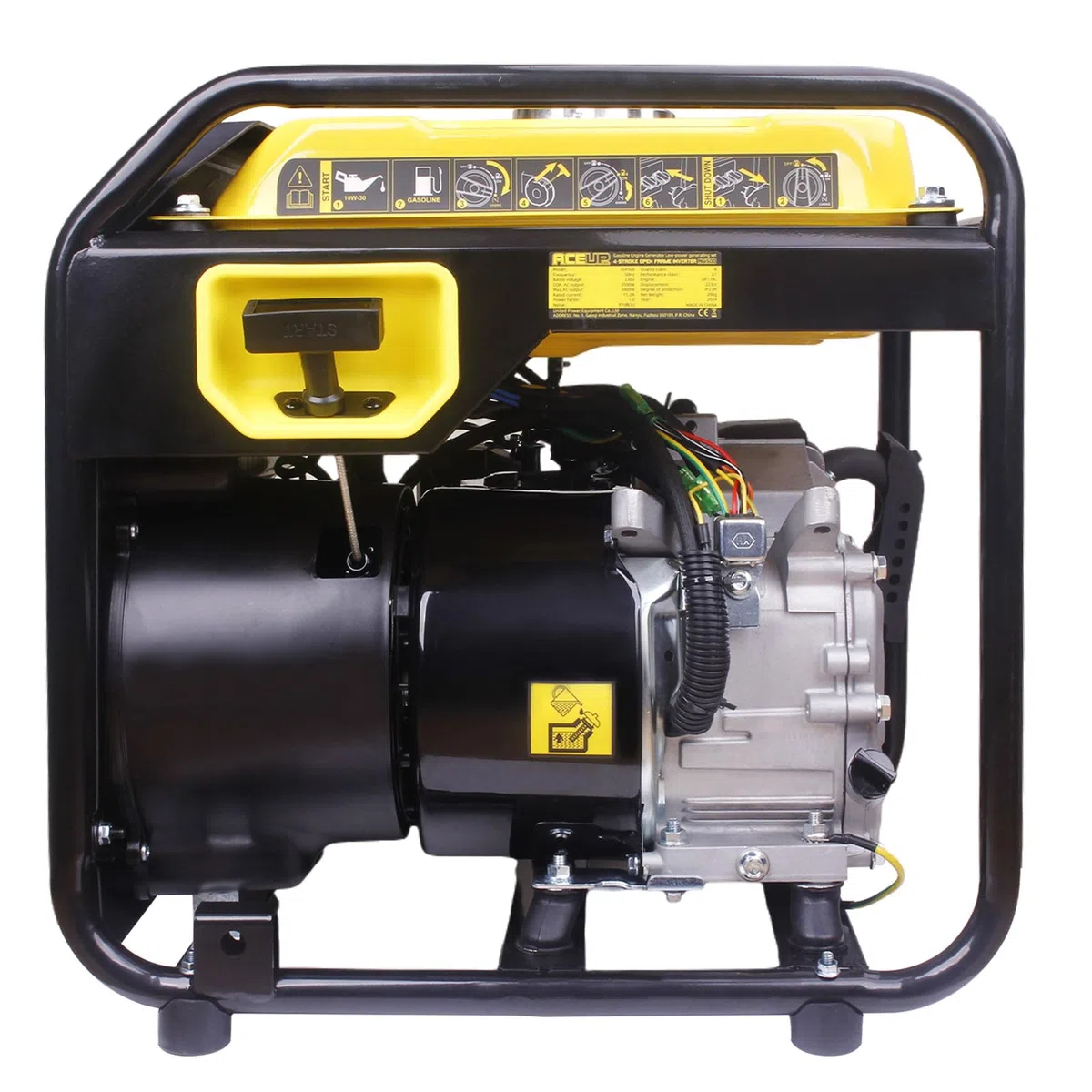 Aceup Energy 3800 Watt Generatore di Corrente Generatore Inverter a Benzina con 2 prese 230V 4 tempi