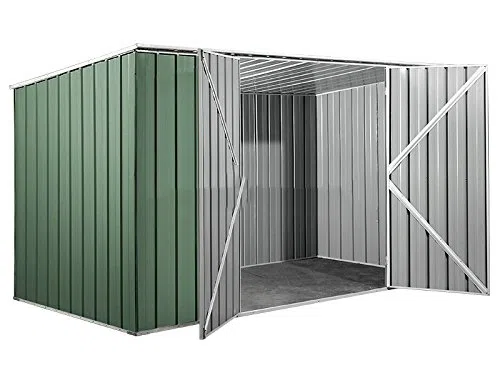 Notek Box in Acciaio Zincato Casetta da Giardino in Lamiera 3.45 x 1.86 m x h1.92 m - 98 kg – 6 Metri Quadri – Verde