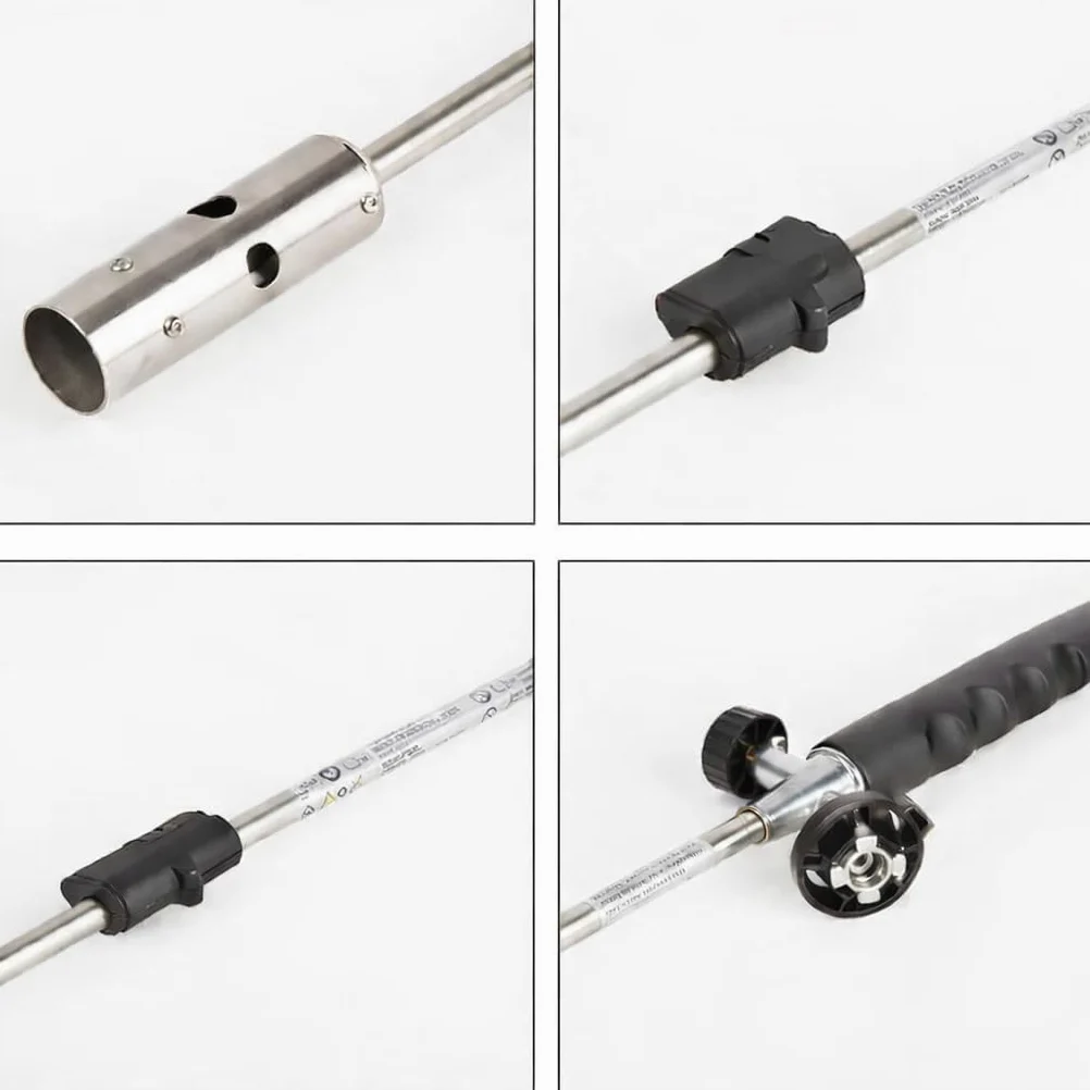 Bruciatore di erbacce RHP 80 cm a gas con accensione piezoelettrica, fiamma regolabile, incluse 8 cartucce da 227 g