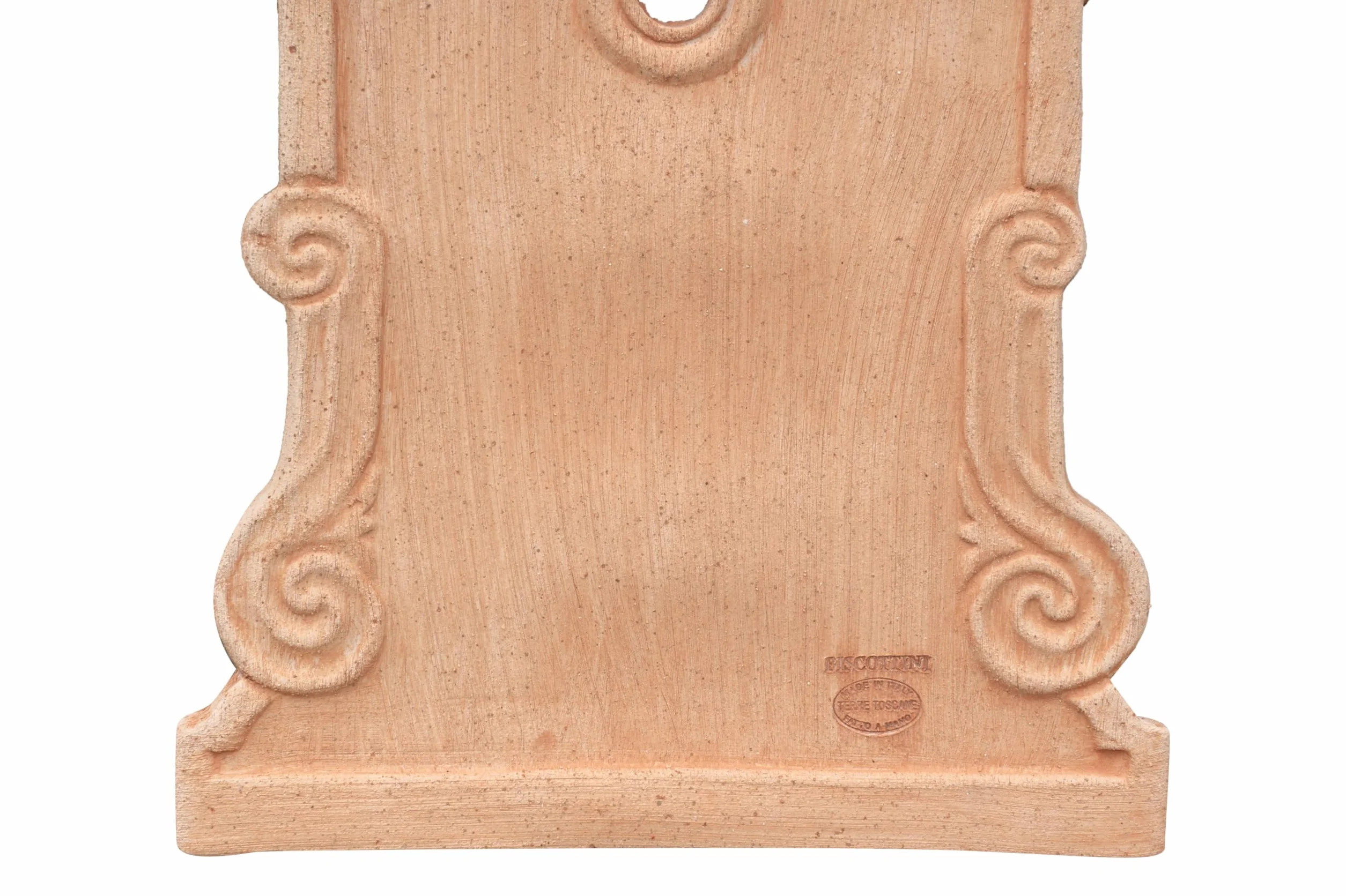 Biscottini Frontone per Fontana da Giardino Esterno L37xPR3xH47 - Frontone per Fontana da Giardino - Arredo Giardino in Terracotta Toscana - Giardino Arredo Esterno Made in Italy