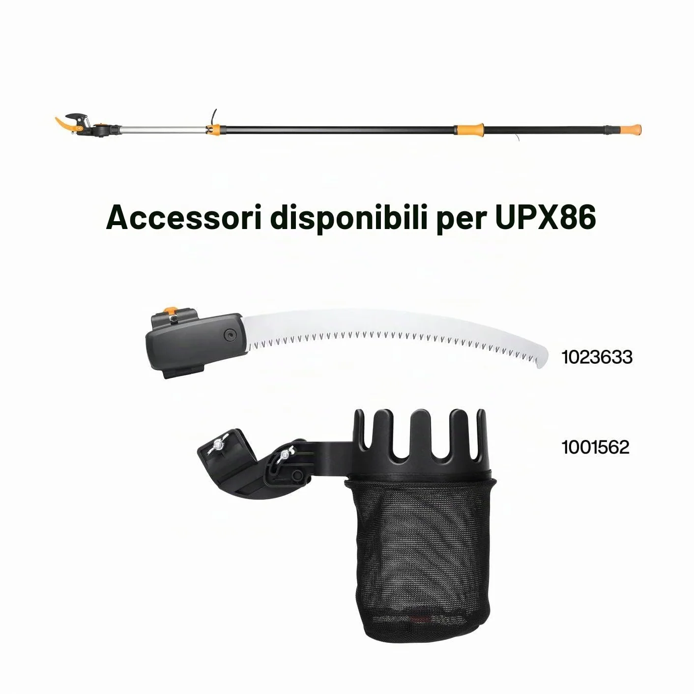 Fiskars Svettatoio Telescopico per Rami e Ramoscelli Freschi UPX86, con Guida di Taglio, Nero/Arancione, 10.1 x 7.4 x 230.3 cm, 1023624