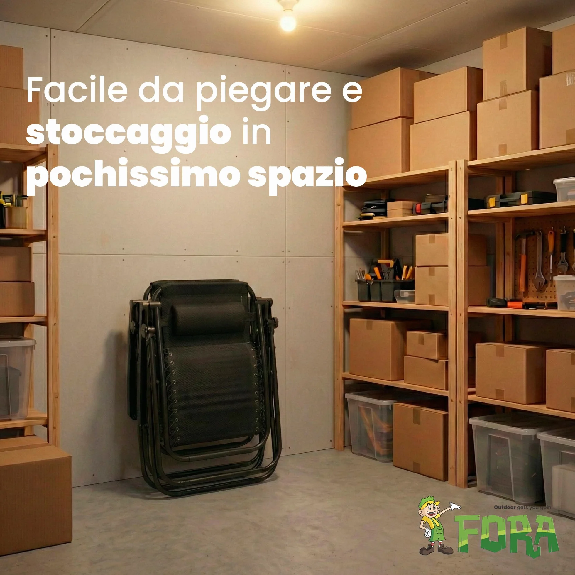 FORA Set 2 Sdraio da Giardino Pieghevoli – 176×67×110 Cm, Tubo 25mm e Tessuto Traspirante, Nero, Reclinabili Con Blocco di Sicurezza, Cuscino Incluso, Chiusura Rapida, 120 Kg