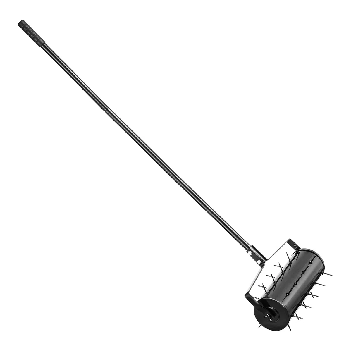 VEVOR Arieggiatore per Prato Rotante Manuale 457,2 mm con 27 Punte in Ferro, Manico Staccabile, Nero