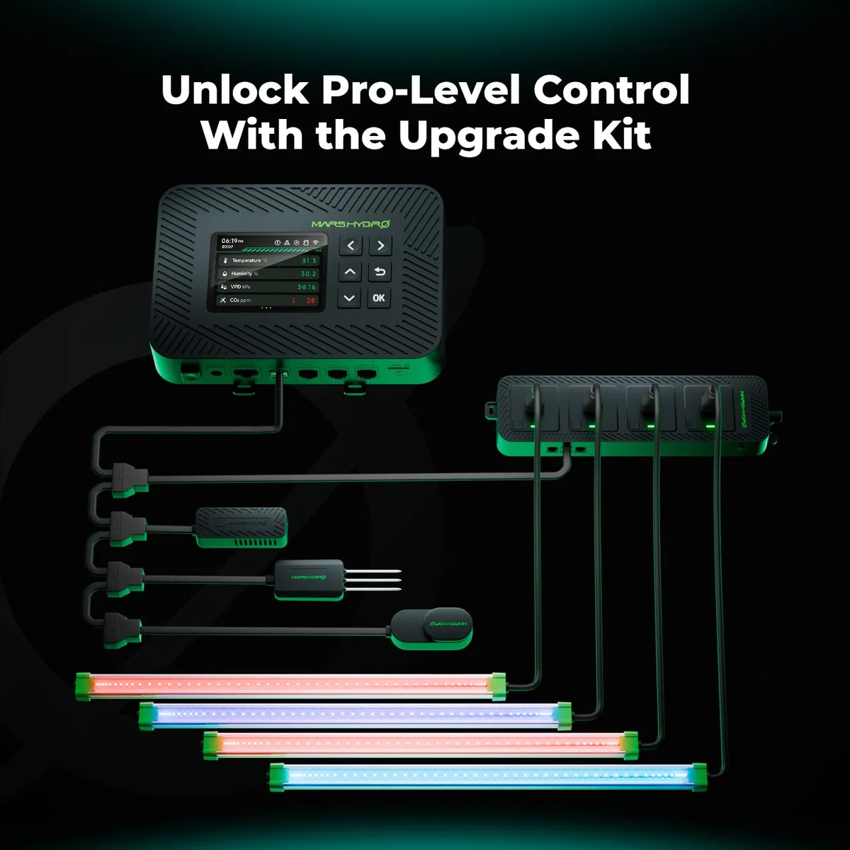 MARS HYDRO iControl per Growbox set completo, controller intelligente Grow con funzioni di temperatura, umidità, VPD, timer e ciclo.