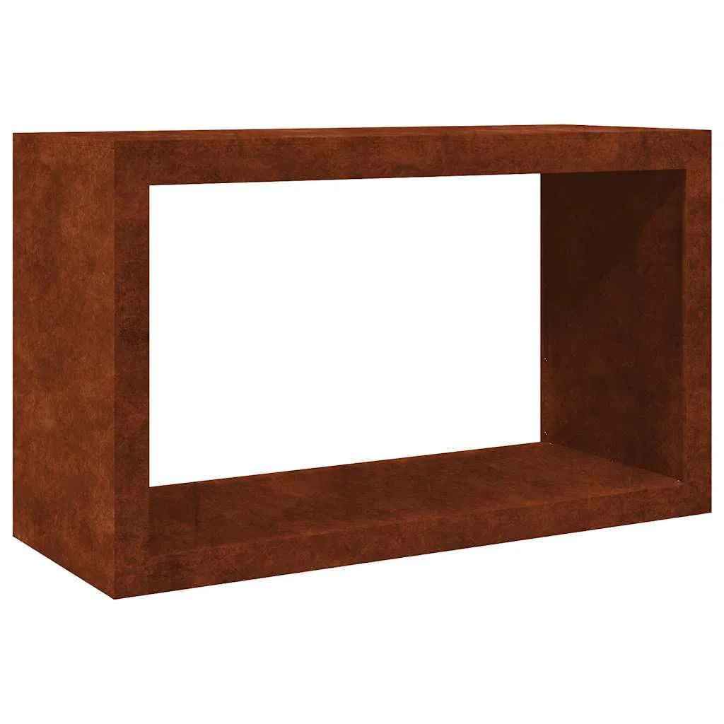 vidaXL Rastrelliera per Legna 100x40x60 cm Acciaio Corten, Porta Legna Esterno Interno