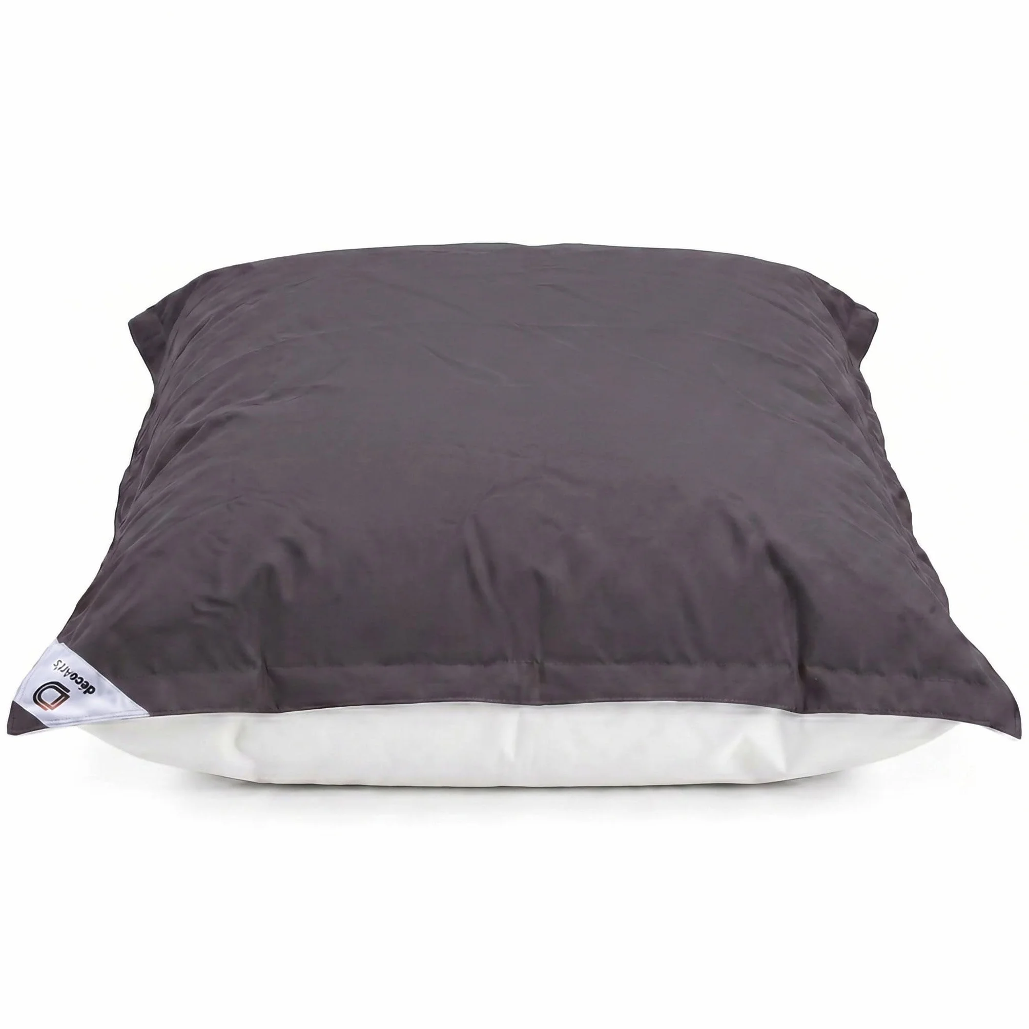Pouf da Esterno Gigante XXL 180x140cm Imbottito (Non Gonfiabile) Galleggiante Piscina - Pouf Giardino Impermeabile Sfoderabile - Riempimento 450L Palline Polistirolo - Grigio Carbone
