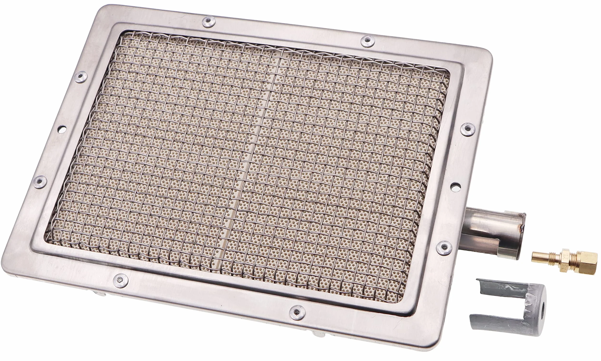 METER STAR Pezzo di ricambio per barbecue a propano, parte di riparazione, bruciatore a infrarossi, elemento riscaldante (220 x 170 mm)