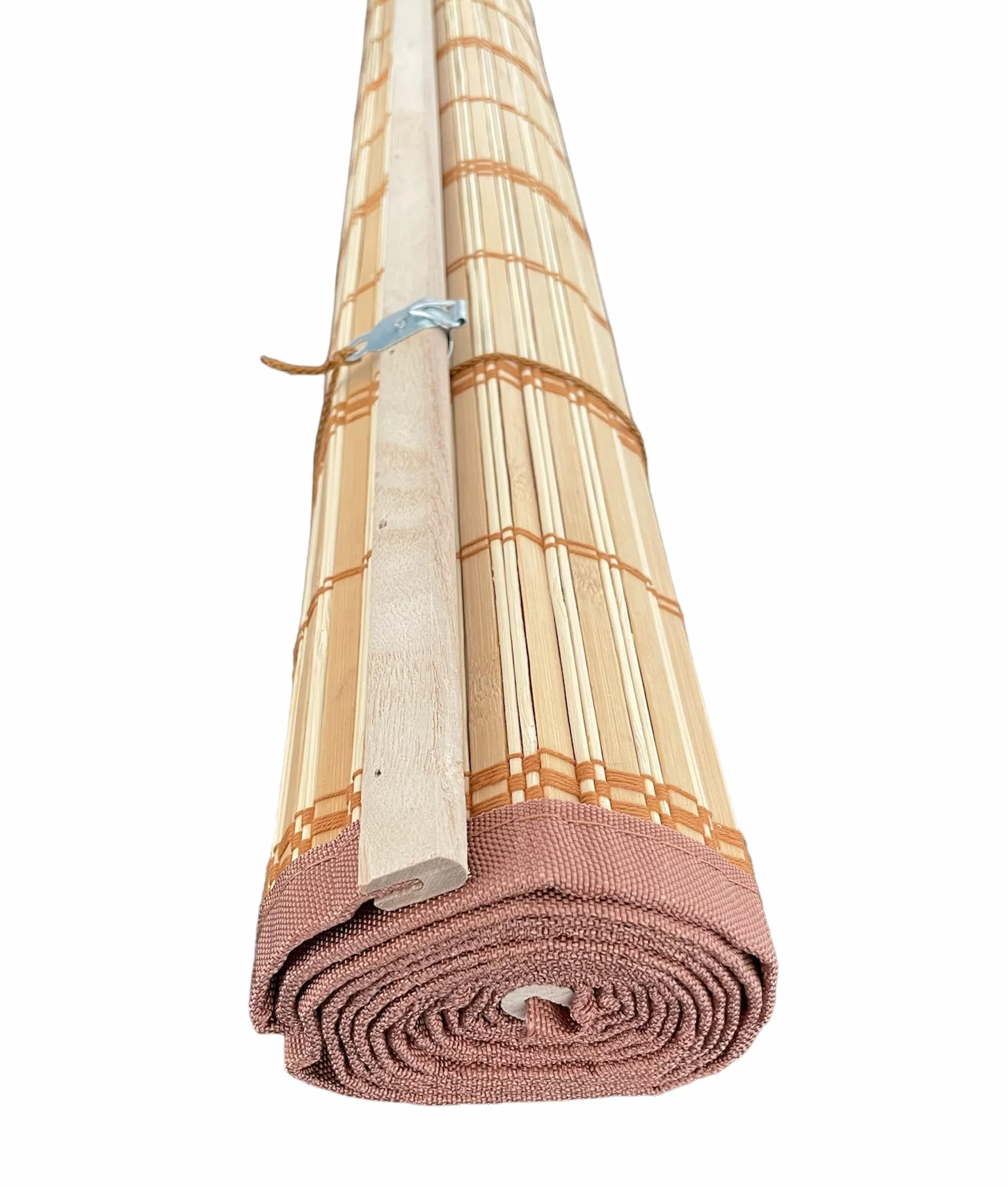 Tapparella a rullo in Listelli di Bambù Midollino con arrotolamento a carrucola (Marrone Chiaro, 200x300H cm)