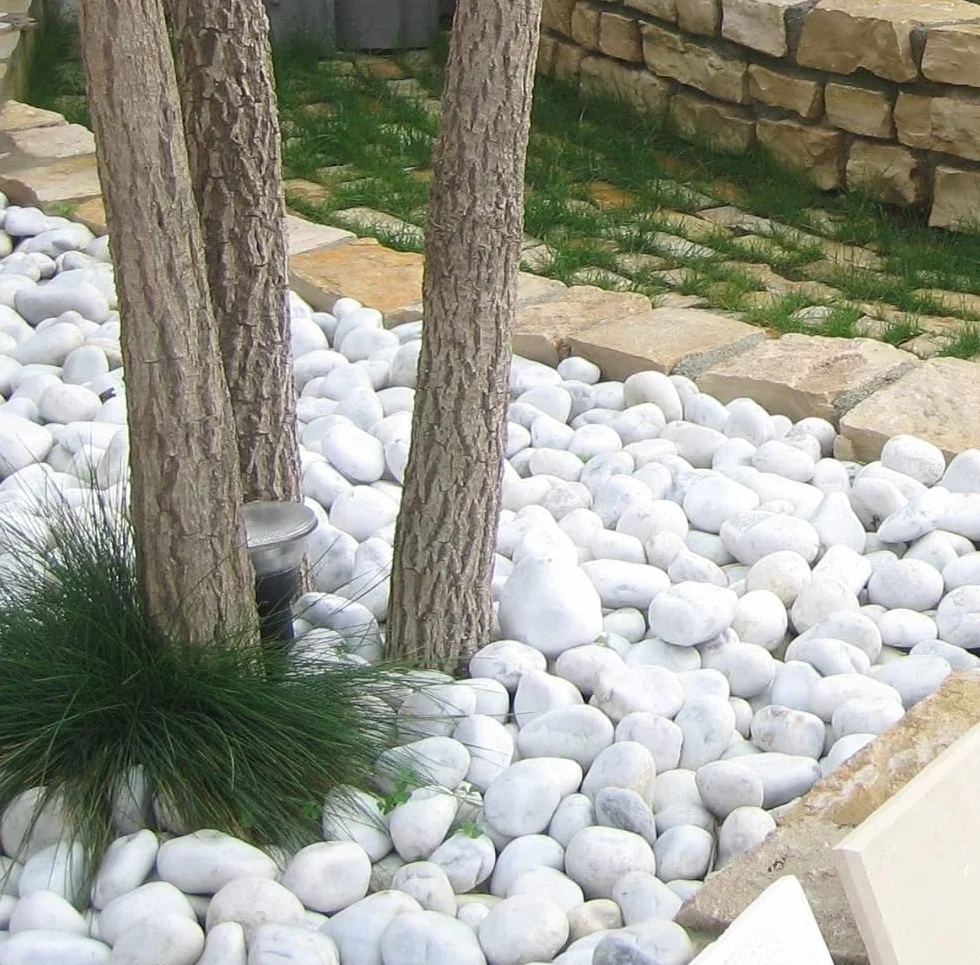 Ciottoli in marmo bianco carrara, sacca da 25kg, sassi con angoli arrotondati per decorazione ornamento giardino, pietre naturali per Vaso fiori, acquario Diametro 40 60 mm