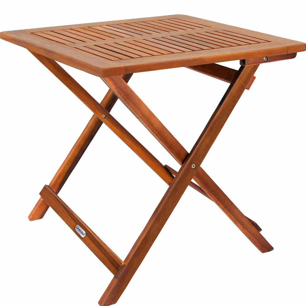 Casaria® Tavolo da Giardino Pieghevole in Legno di Acacia 70x70x73 cm 80 Kg