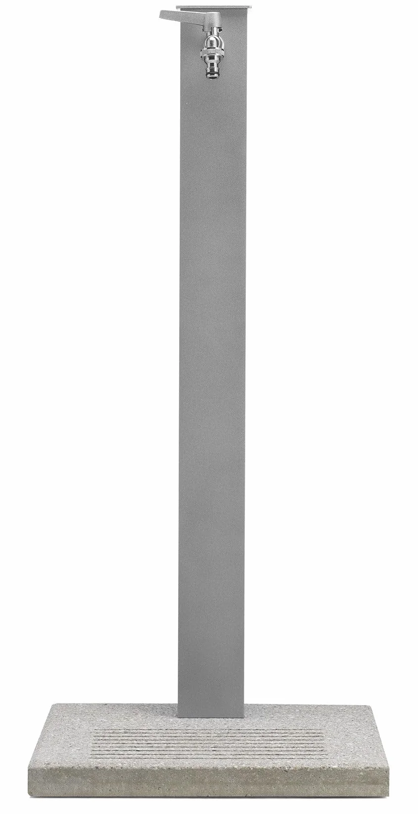 Fontana da Giardino Belfer 42QBM con Base in Cemento e Rubinetto Colore Alluminio