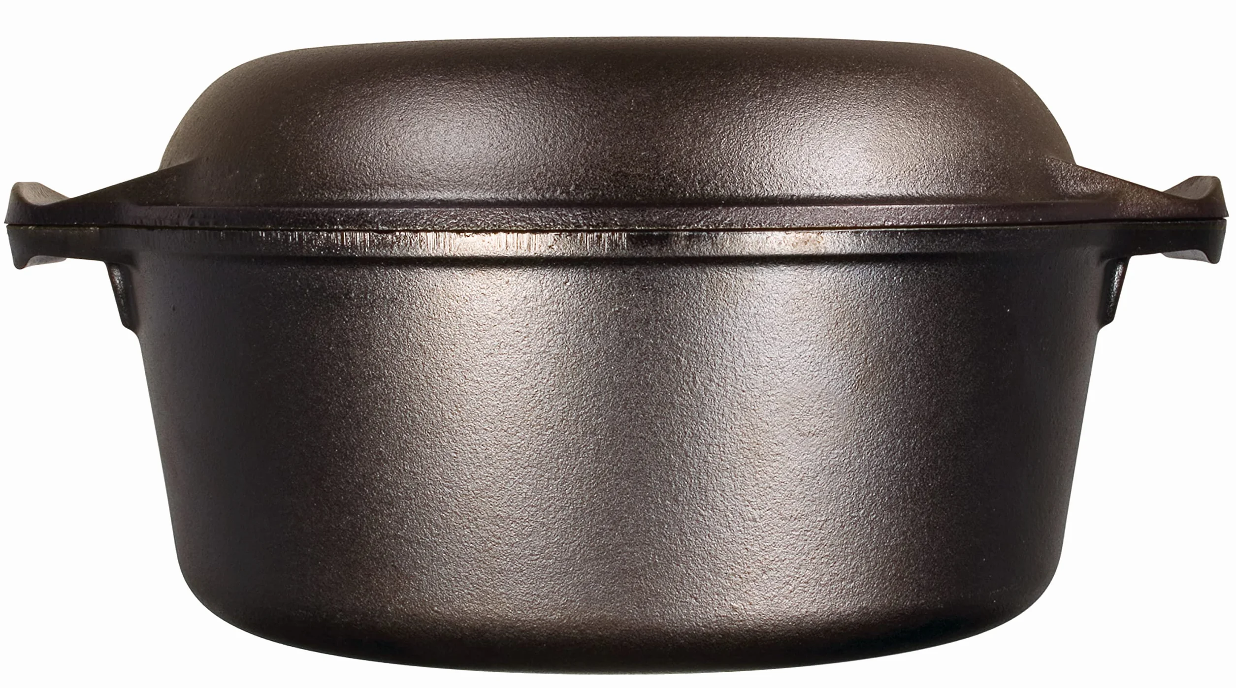 Lodge L8DD3 Forno olandese (dutch oven), doppio, con manici, da 4,73litri, Nero, 5 Quart