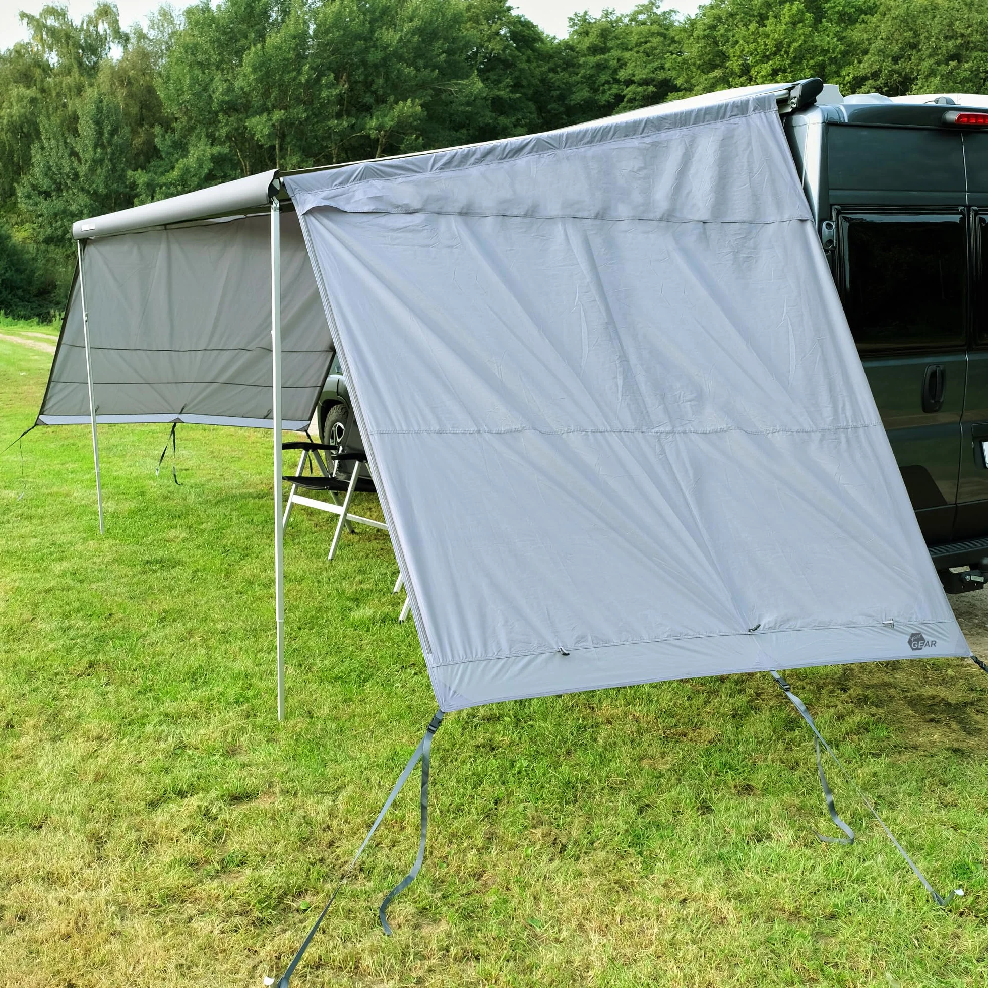 GEAR Sun & Rain Blocker Parete anteriore per tenda da sole, protezione UPF 50+, colonna d'acqua 3000 mm, 3 profili diametro 4,3, 6,2 e